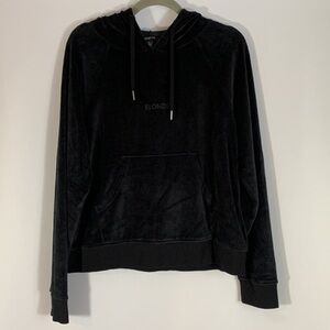 Brunette The Label Black Velvet “Blonde” Hoodie Sweater